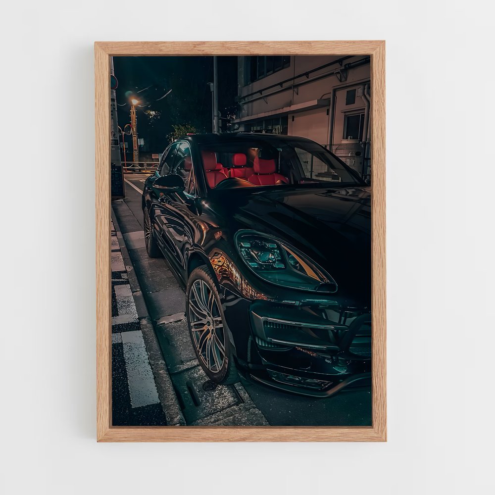 Poster Macan Noir – affiche Porsche (vue 4)